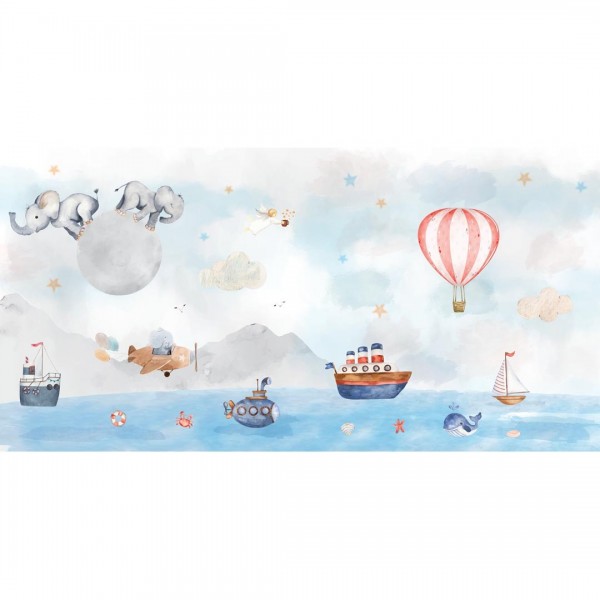 Personalized wallpaper for kids "Sea of Wonders" (self-adhesive)