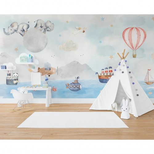 Personalized wallpaper for kids "Sea of Wonders" (self-adhesive)