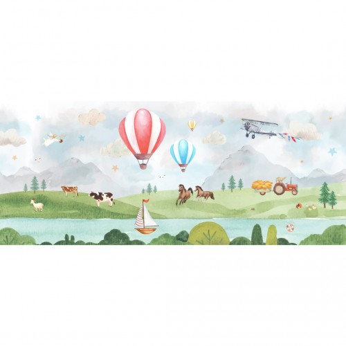 Personalized wallpaper for kids "Landscape" (self-adhesive)