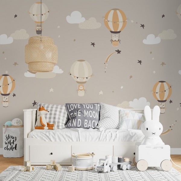 Personalized wallpaper for kids "Balons" (self-adhesive)