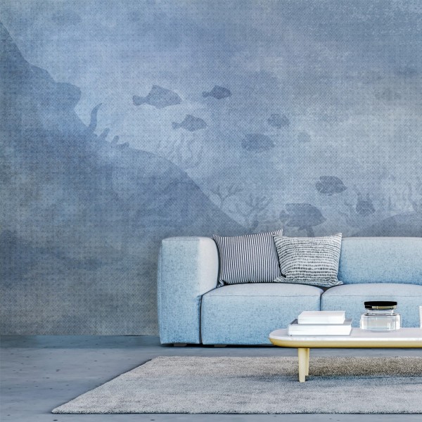 Tapete za zid - Dekorativna tapeta "Plavo podmorje"