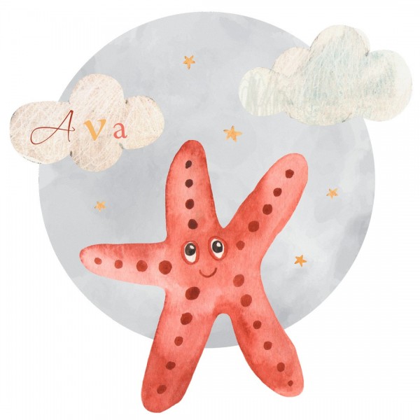 Personalized wallpaper for kids "Starfish"