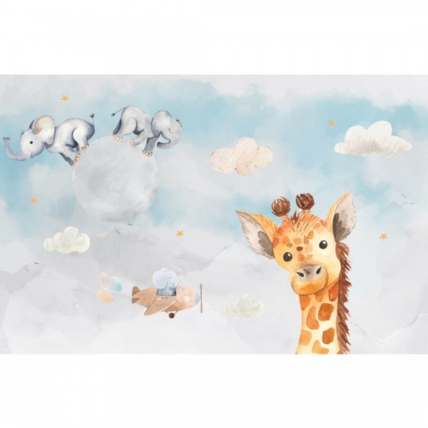 Personalized wallpaper for kids "Elephant's world" (self-adhesive)