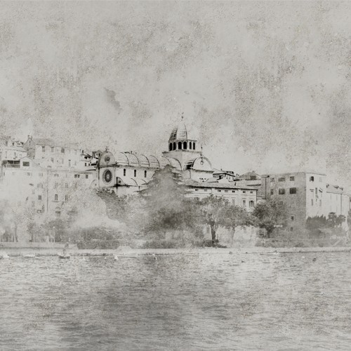 Stenske tapete - Dekorativna tapeta "Šibenik panorama"