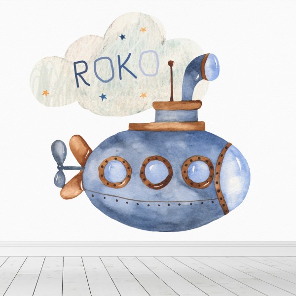 Personalized wallpaper for kids "Submarine"