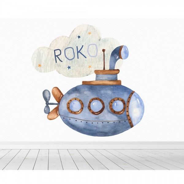 Personalized wallpaper for kids "Submarine"