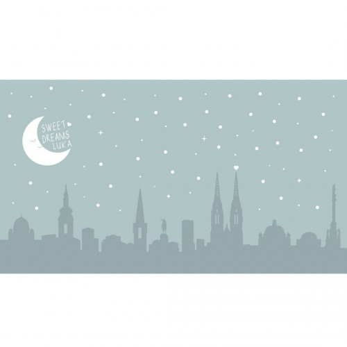 Personalized wallpaper for kids "Good night Zagreb" (self-adhesive)