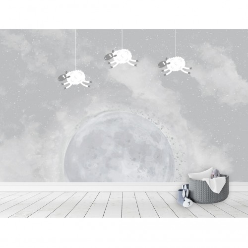 Personalized wallpaper for kids "Moon" (self-adhesive)