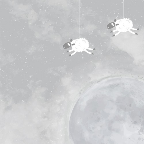 Personalized wallpaper for kids "Moon" (self-adhesive)