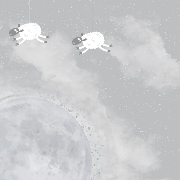 Personalized wallpaper for kids "Moon" (self-adhesive)