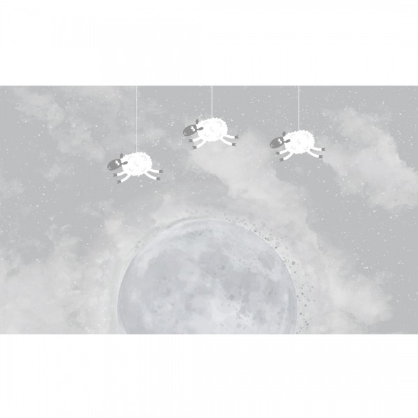 Personalized wallpaper for kids "Moon" (self-adhesive)