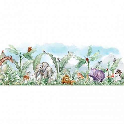 Personalized wallpaper for kids "Jungle" (self-adhesive)