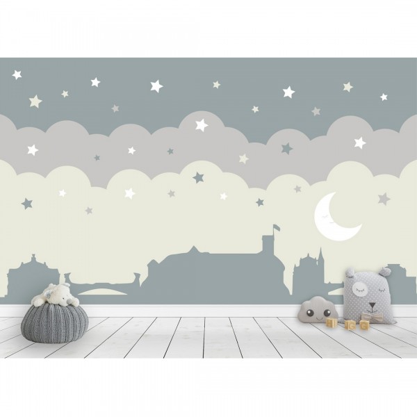 Personalized wallpaper for kids "Sleeping Ljubljana" (self-adhesive)