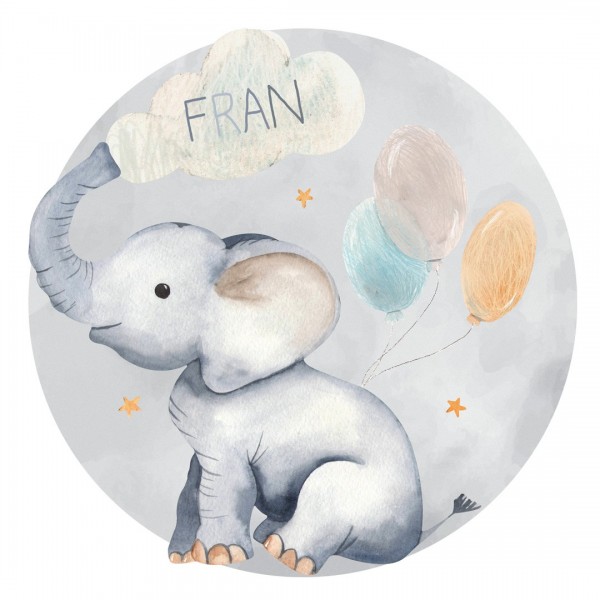 Personalized wallpaper for kids "Little Elephant"