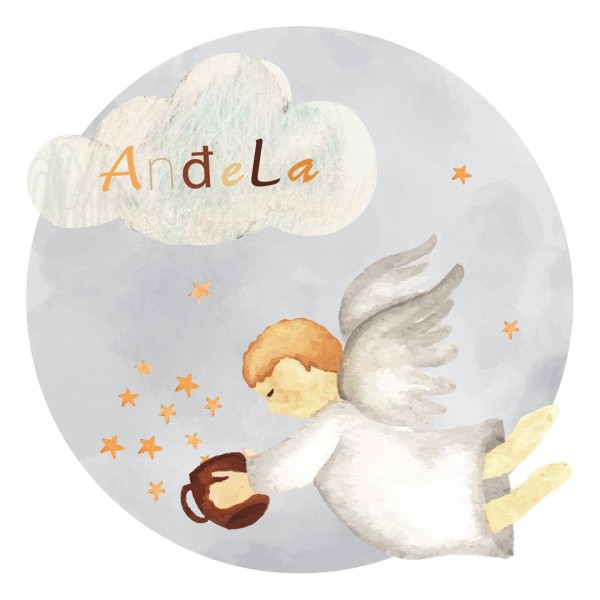 Personalized wallpaper for kids "Angel"