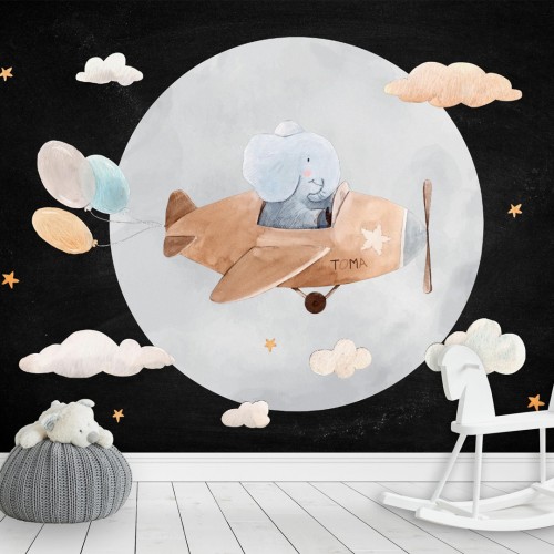 Personalized Wallpaper for Kids "Moonlight" (self-adhesive)