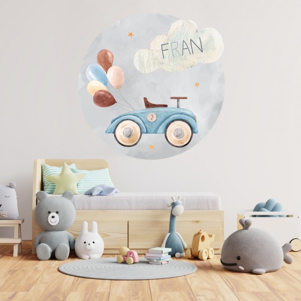 Personalized wallpaper for kids "Car"