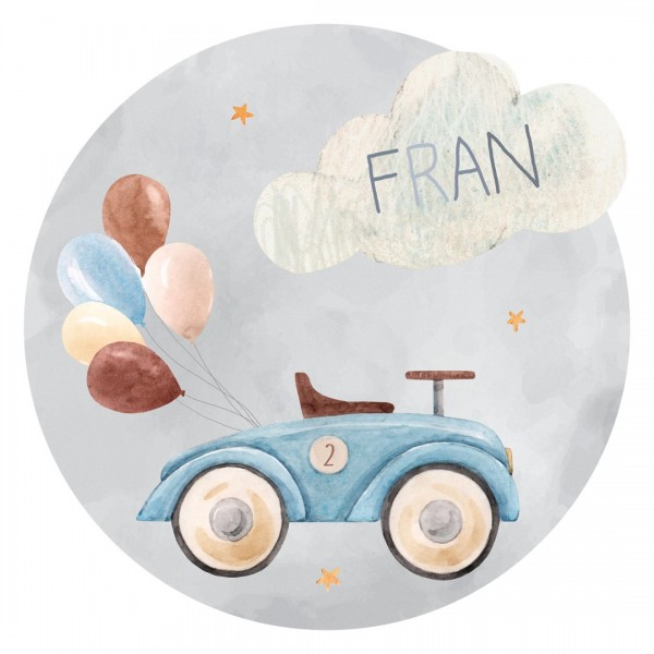 Personalized wallpaper for kids "Car"