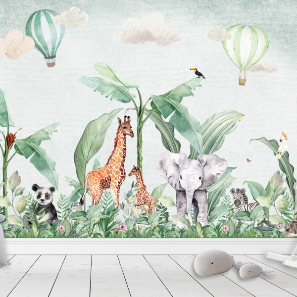 Personalized wallpaper for kids "Jungle 2" (self-adhesive)