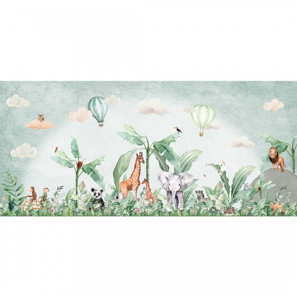 Personalized wallpaper for kids "Jungle 2" (self-adhesive)