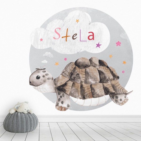 Personalized wallpaper for kids "Turtle"