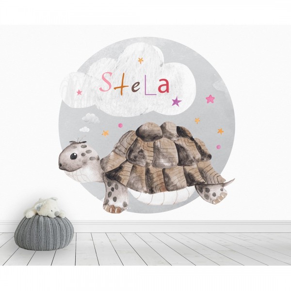 Personalized wallpaper for kids "Turtle"