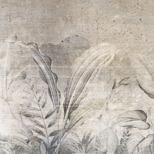 Decorative wallpaper "Stone flowers" (self-adhesive)