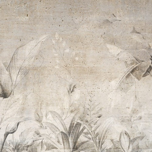 Decorative wallpaper "Stone flowers" (self-adhesive)