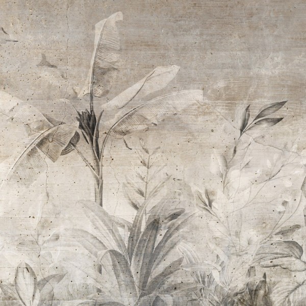 Decorative wallpaper "Stone flowers" (self-adhesive)