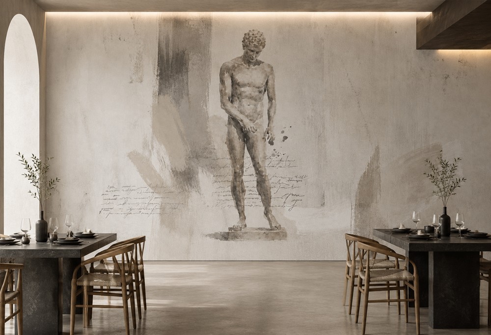 Apoxyomenos – A Story from the Depths of the Adriatic Transformed into Wallpaper Design